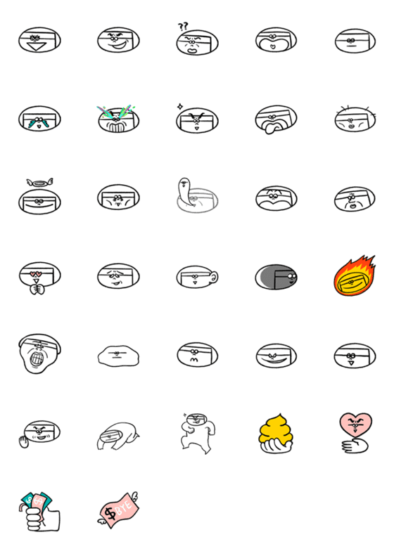 [LINE絵文字]baba daily emojiの画像一覧