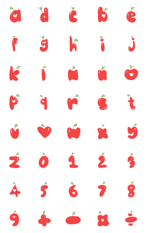 [LINE絵文字]Apple a-zの画像一覧