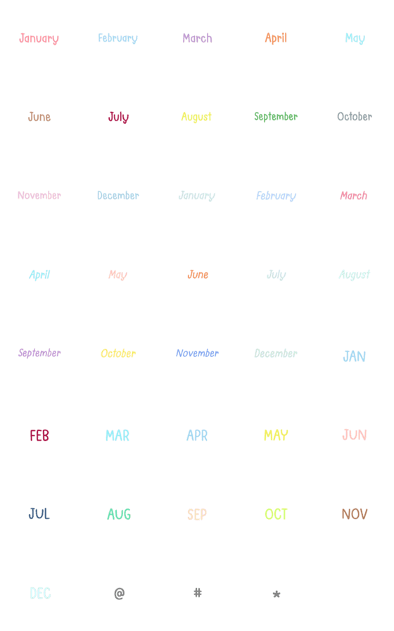 [LINE絵文字]12 Monthの画像一覧