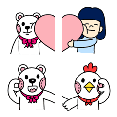 [LINE絵文字] Q Ni and her  friends emoji combo skillsの画像