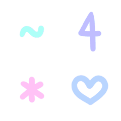 [LINE絵文字] number pastel color #2の画像