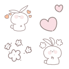 [LINE絵文字] Rabbit emoJi cute*の画像