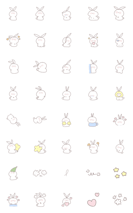 [LINE絵文字]Rabbit emoJi cute*の画像一覧