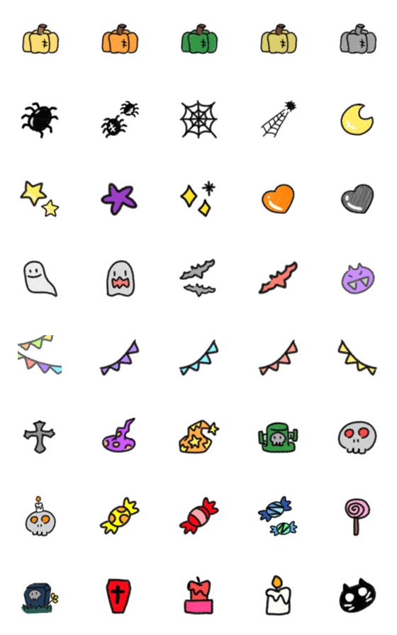 [LINE絵文字]Halloween emoji Halloweenの画像一覧