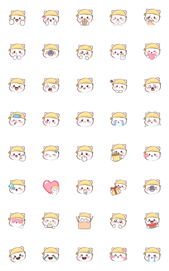 [LINE絵文字]Kucing Celometan (Emoji) 3の画像一覧