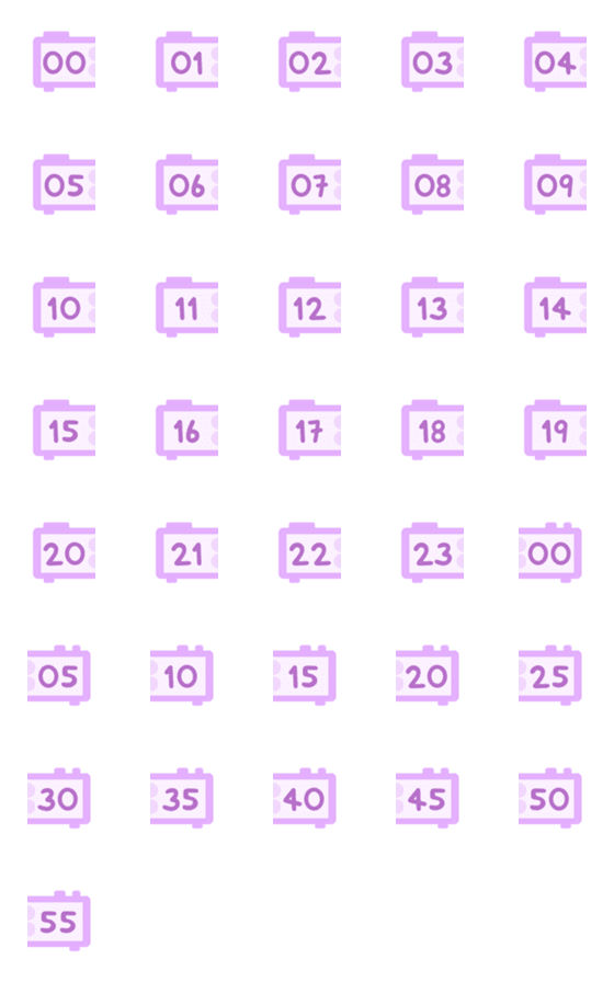 [LINE絵文字]Clock Purpleの画像一覧