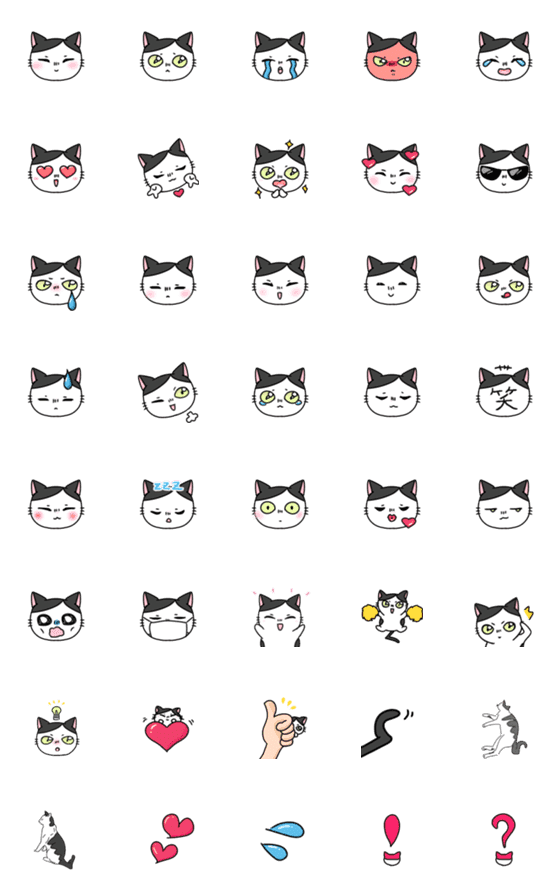 [LINE絵文字]福を呼ぶ！！かぎしっぽねこ大ちゃん絵文字の画像一覧