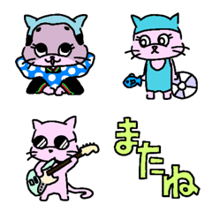 [LINE絵文字] 猫とうつぼ、ひと夏の思い出の画像