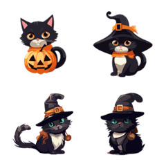 [LINE絵文字] Halloween Cat 2の画像