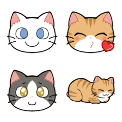 [LINE絵文字] 猫たちの普段使いしやすい絵文字の画像