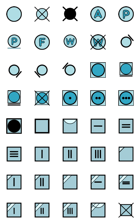 [LINE絵文字]Care Labels : laundry guideの画像一覧