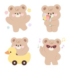 [LINE絵文字] Little Latte Bear Emojiの画像