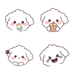 [LINE絵文字] Bunny Poodle 2 (Emoji)の画像