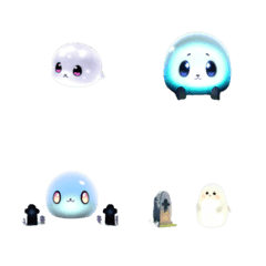 [LINE絵文字] Adorable Little Ghost-emoji stickers 2の画像