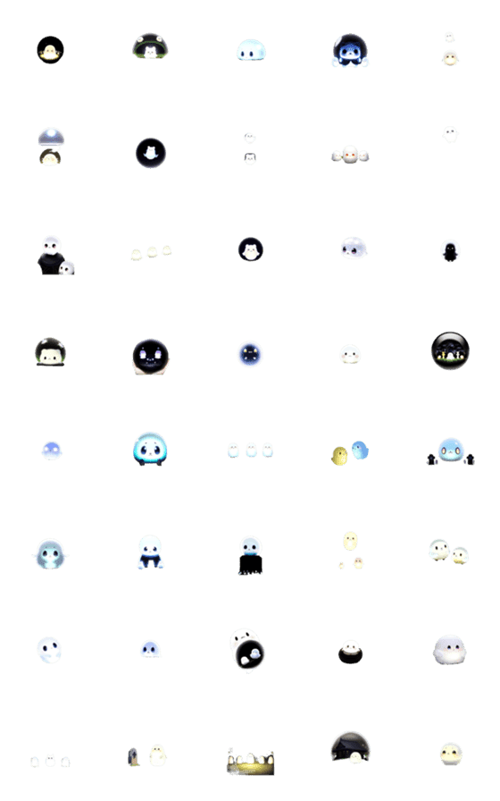 [LINE絵文字]Adorable Little Ghost-emoji stickers 2の画像一覧