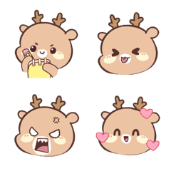 [LINE絵文字] Mocca Deer (Emoji)の画像