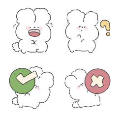 [LINE絵文字] cute fluffy little rabbitの画像