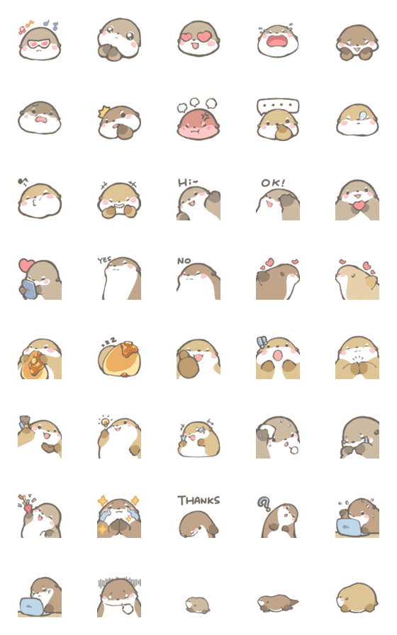 [LINE絵文字]Chubby Otter 6の画像一覧