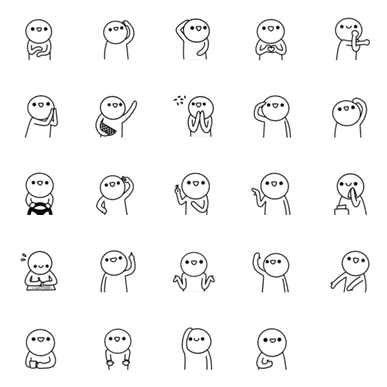 [LINE絵文字]Silly head-expression2の画像一覧