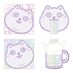 [LINE絵文字] Purple cat emojiの画像