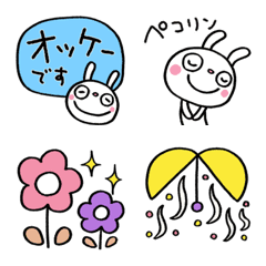 [LINE絵文字] ほっこり日常♡ふんわかウサギ絵文字の画像