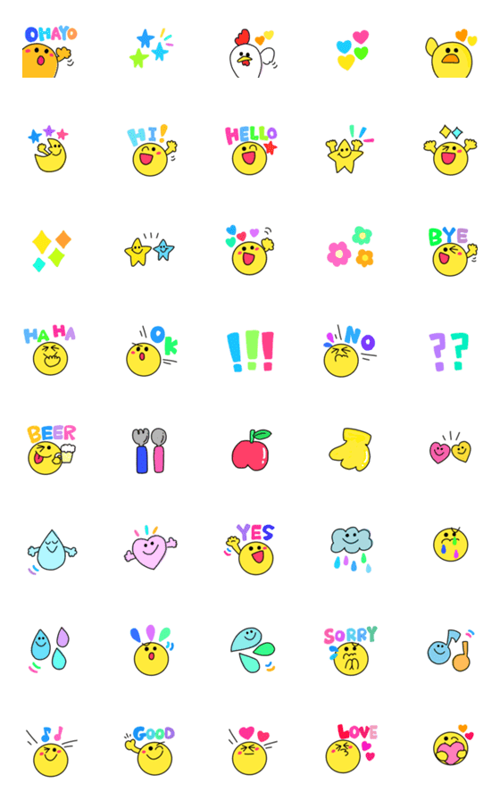 [LINE絵文字]動く▶︎スマイル愛用セット。の画像一覧