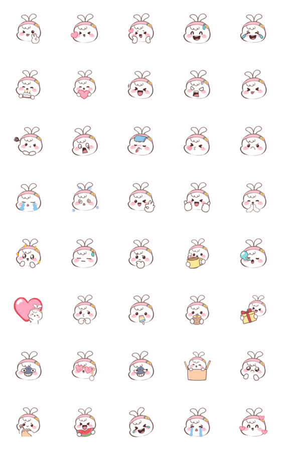 [LINE絵文字]Bunny Idea 3 (Emoji)の画像一覧