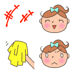 [LINE絵文字] 使えるジェスチャーあおいちゃんの画像