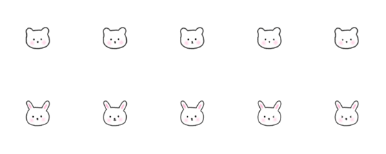 [LINE絵文字]Bear＆rabbit v1の画像一覧