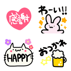 [LINE絵文字] 一言あいさつ絵文字の画像