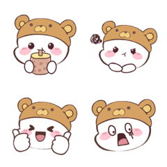 [LINE絵文字] Bear Hat 3 (Emoji)の画像