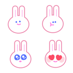 [LINE絵文字] かわいい 兎 うさぎ 大人可愛い♥ 絵文字の画像