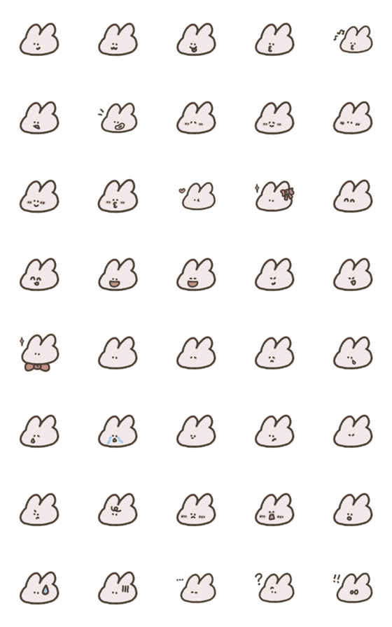 [LINE絵文字]soft bunnies:3の画像一覧