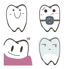 [LINE絵文字] Emotional orthodontics emojiの画像