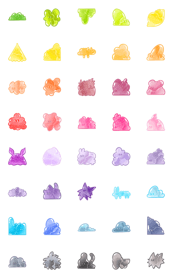 [LINE絵文字]BlingBlingCloudsの画像一覧