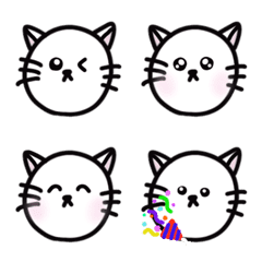 [LINE絵文字] ねこさん。（しろ）の画像