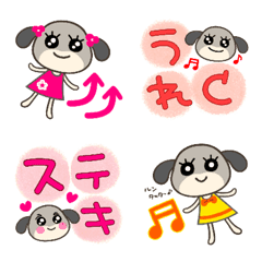 [LINE絵文字] ワンコの*めるも* 毎日楽しく使える絵文字の画像