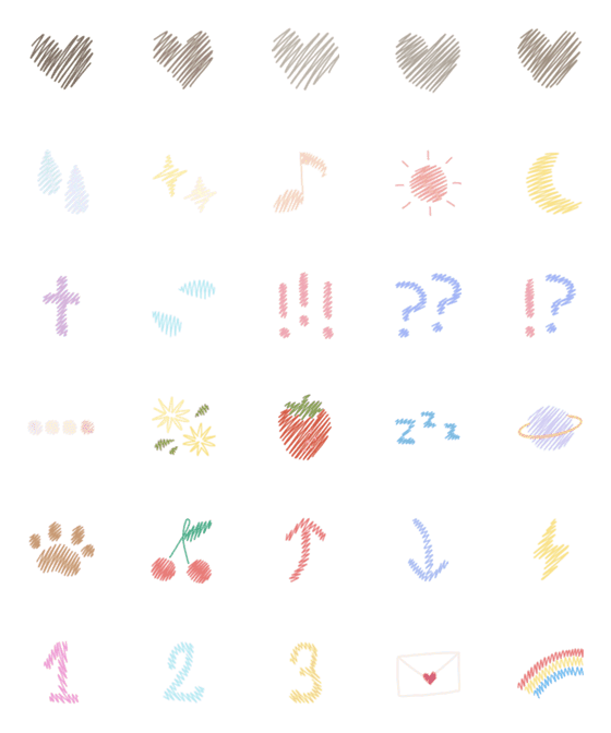 [LINE絵文字]Minimal Line Art Emojisの画像一覧