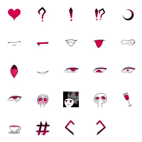 [LINE絵文字]Rose moonの画像一覧