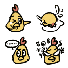 [LINE絵文字] You can't do without this chicken.の画像