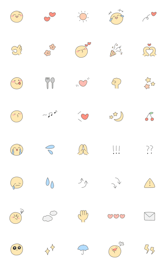 [LINE絵文字]シンプル○まいにち絵文字の画像一覧