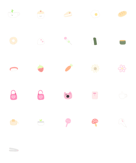 [LINE絵文字]Emoji mini cuteの画像一覧