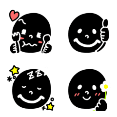 [LINE絵文字] シンプル顔絵文字001の画像