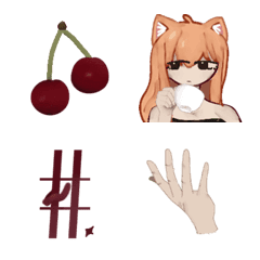 [LINE絵文字] Orange tiger girlの画像