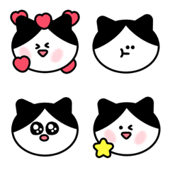 [LINE絵文字] 八割れ はちわれ 大人可愛い♥ 絵文字の画像