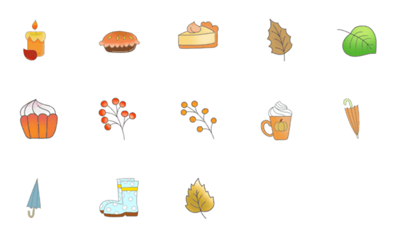 [LINE絵文字]Autumm seasonの画像一覧