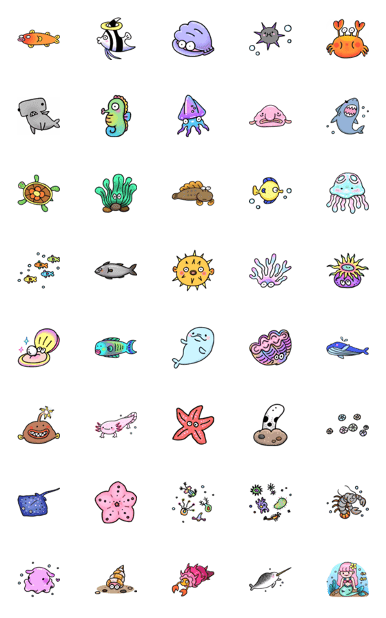 [LINE絵文字]Sea Animalの画像一覧