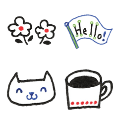 [LINE絵文字] °˖✧シンプル＆可愛い♡しろねこ byむぎこの画像