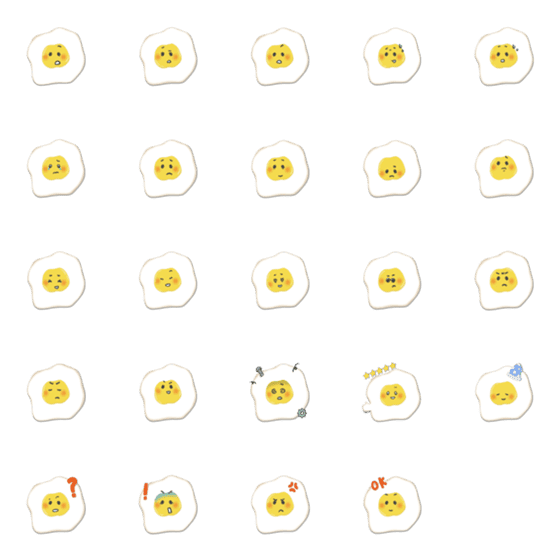 [LINE絵文字]Sunny Side Up Eggの画像一覧