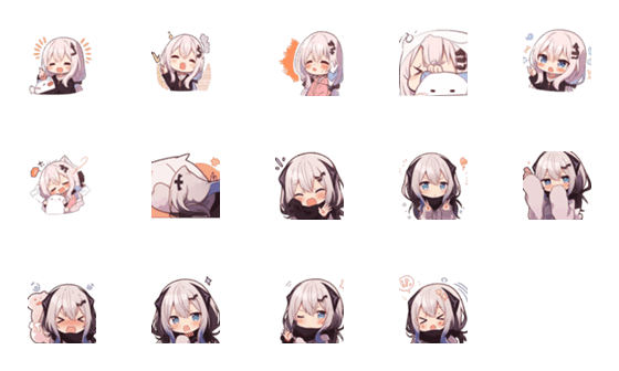 [LINE絵文字]Cute Soft and Adorable Girl Emoticonsの画像一覧